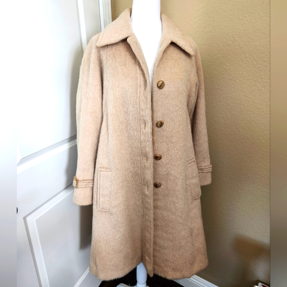 Vintage Saks Fifth Avenue 100% Mohair Coat, Size 12